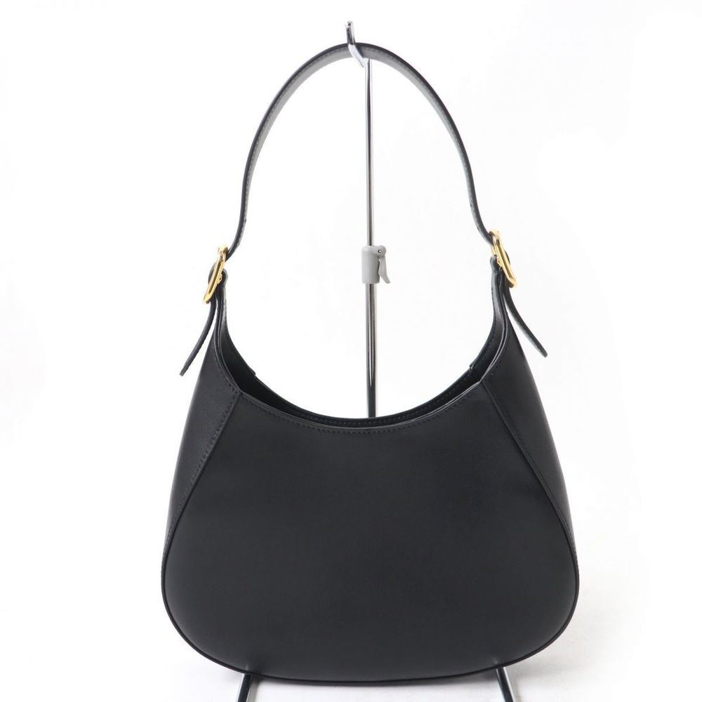 Prada Leather Hardware Triangle Shoulder Logo Gol… - image 1